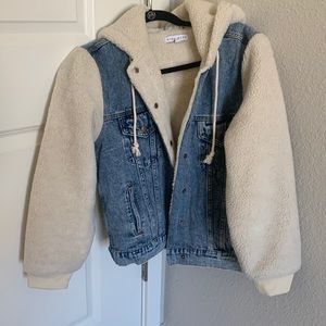 Sherpa jean jacket